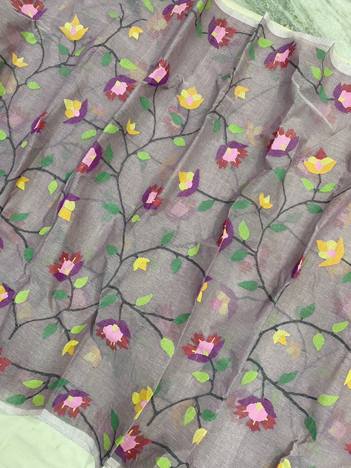 Maya cotton jamdani saree