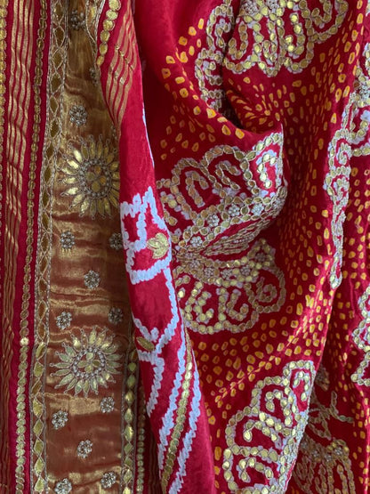 Raina Gajji silk Dupatta embroidered Dupatta