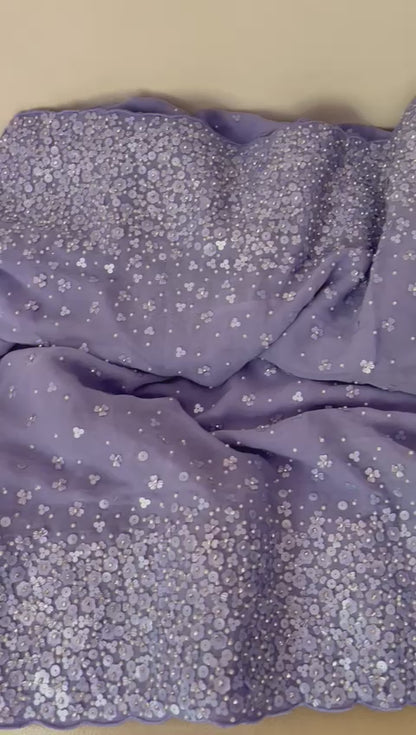 Ramisha gorgette beautiful women saree