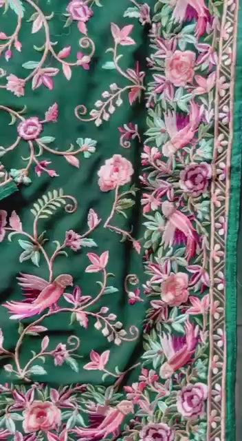 Avik gorgette Parsi inspired saree