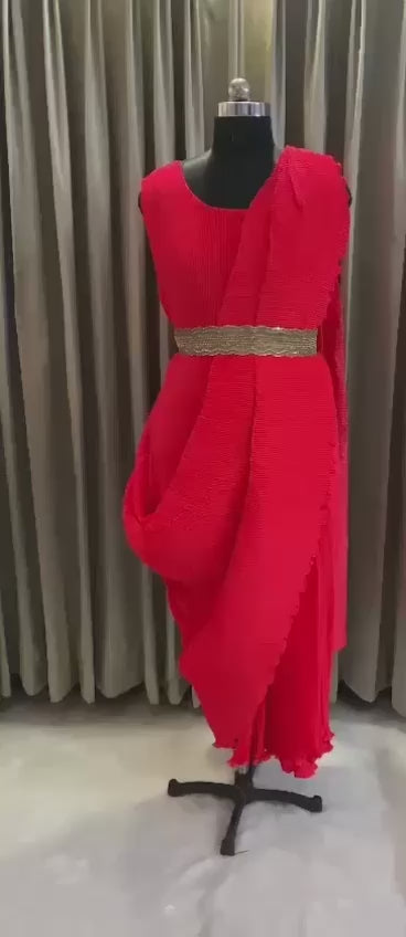 Red beauty hot indowestern dress
