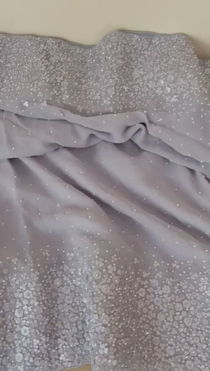 Mohini gorgette sequence reception saree
