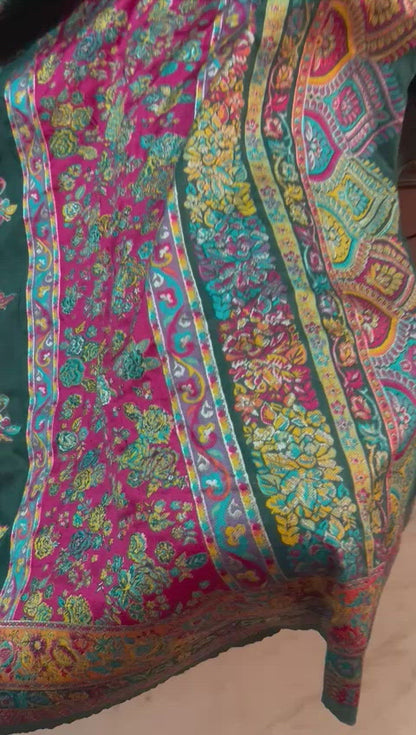 Emerald Kani inspired saree