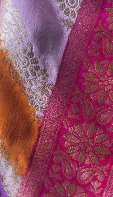 Festival Lehariya Munga saree