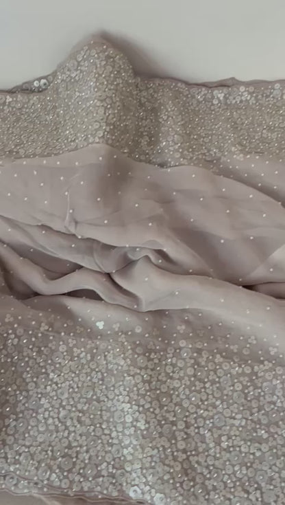 Mohini gorgette sequence reception saree