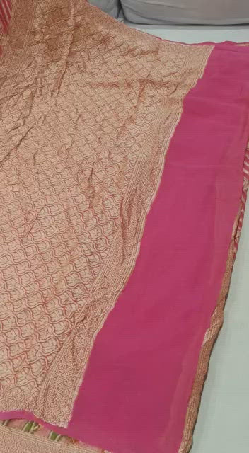 Maheera gorgette banarsi saree