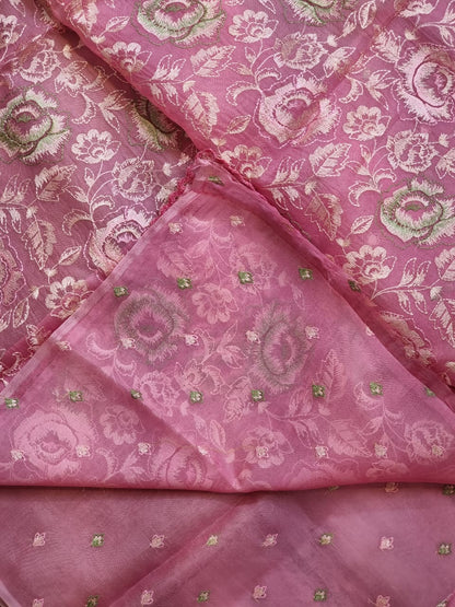Leisha organza silk embroidery saree