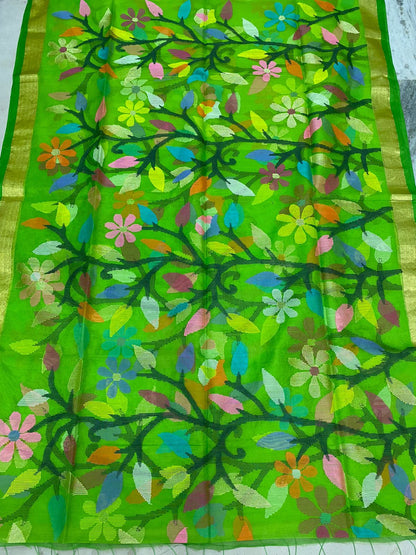 Lavika Muslin jamdani saree