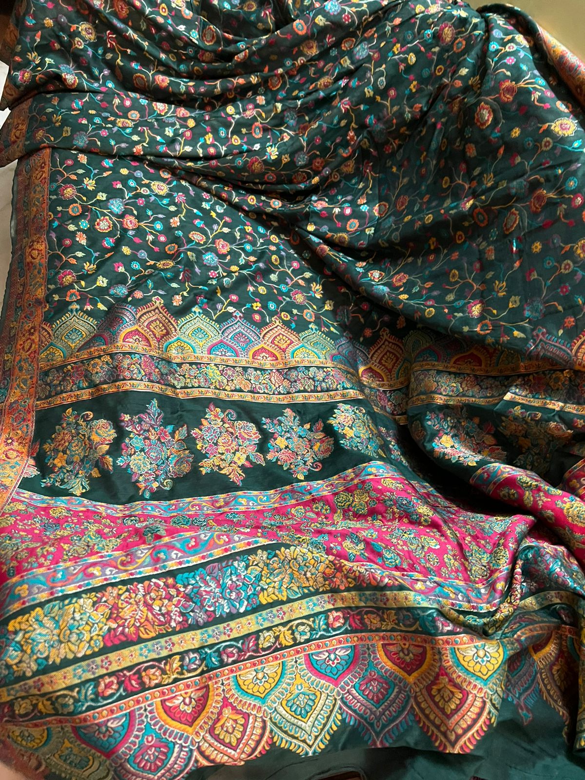 Emerald Kani inspired saree