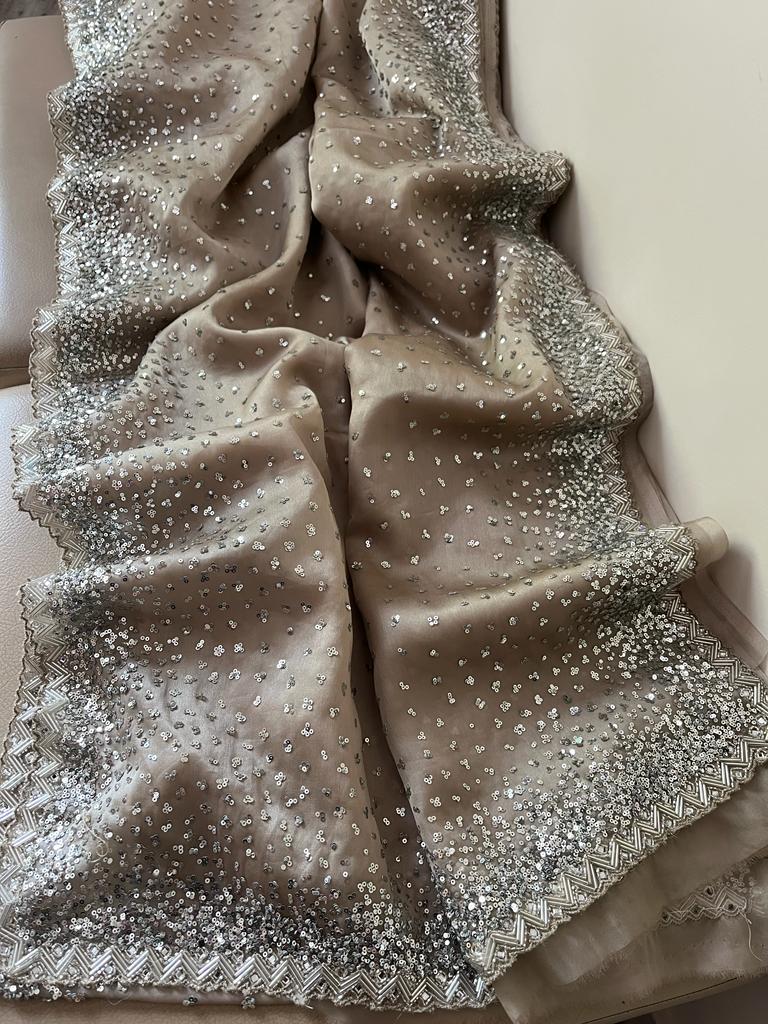 Samiksha organza sequence saree