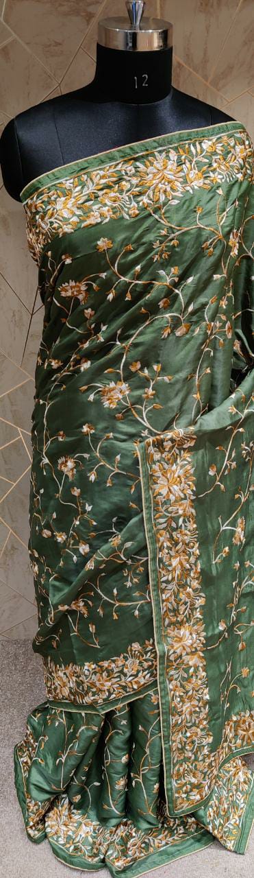 Parsi inspired Tussar saree/beautiful saree