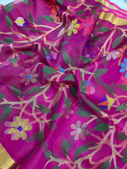 Lavika Muslin jamdani saree