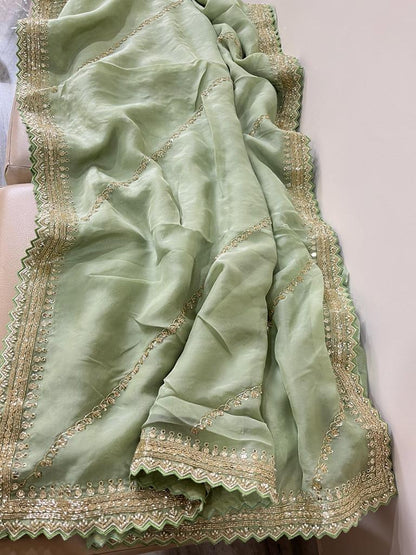 Nivesha organza partywear saree