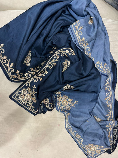 Handloom silk gottapatti saree