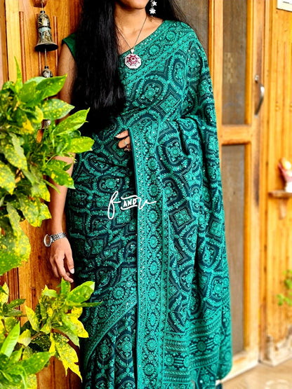 Isabelle gorgette chikankari saree
