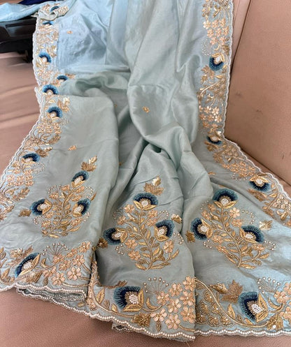 Avishka embroidered gottapatti saree
