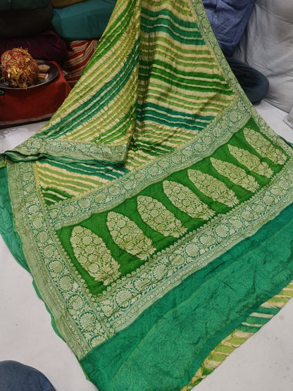Nasheen banarsi gorgette saree
