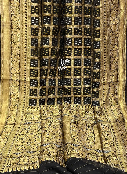 Bandhani gorgette saree