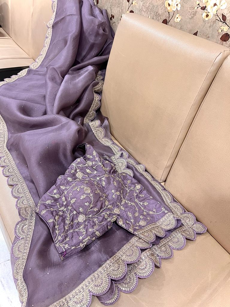 Maisha organza saree Indian sari blouse