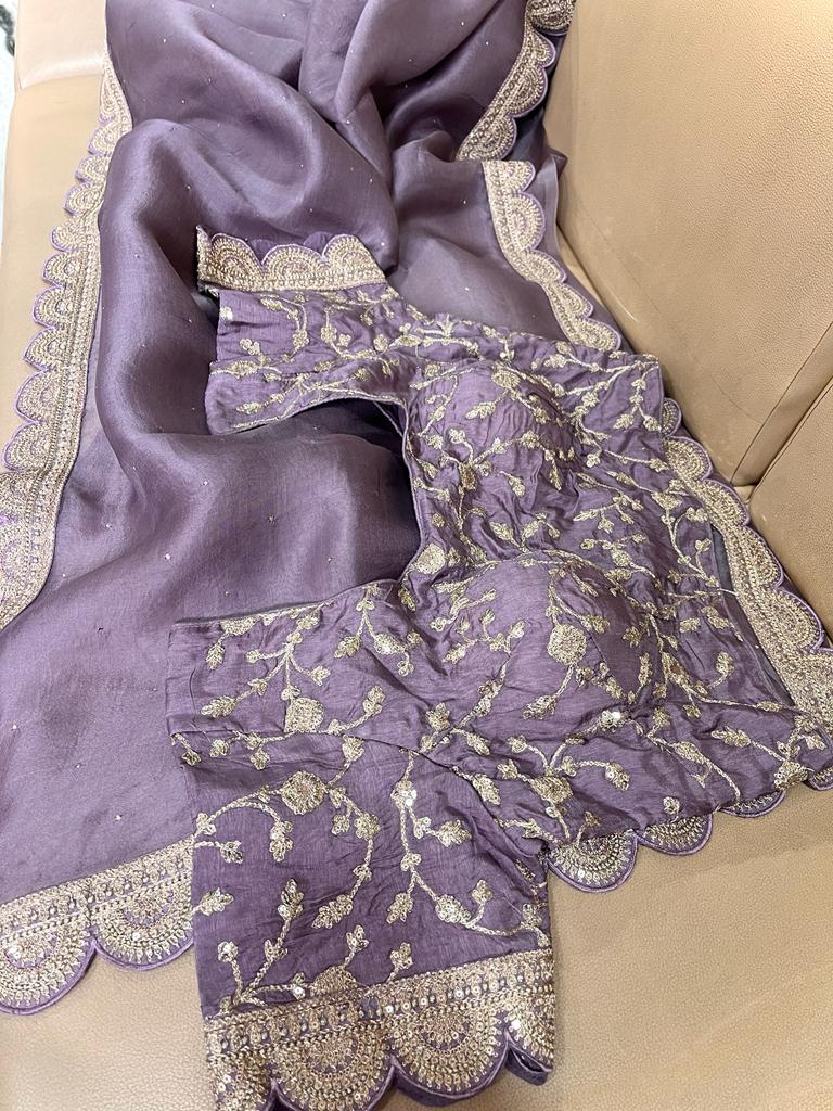 Maisha organza saree Indian sari blouse