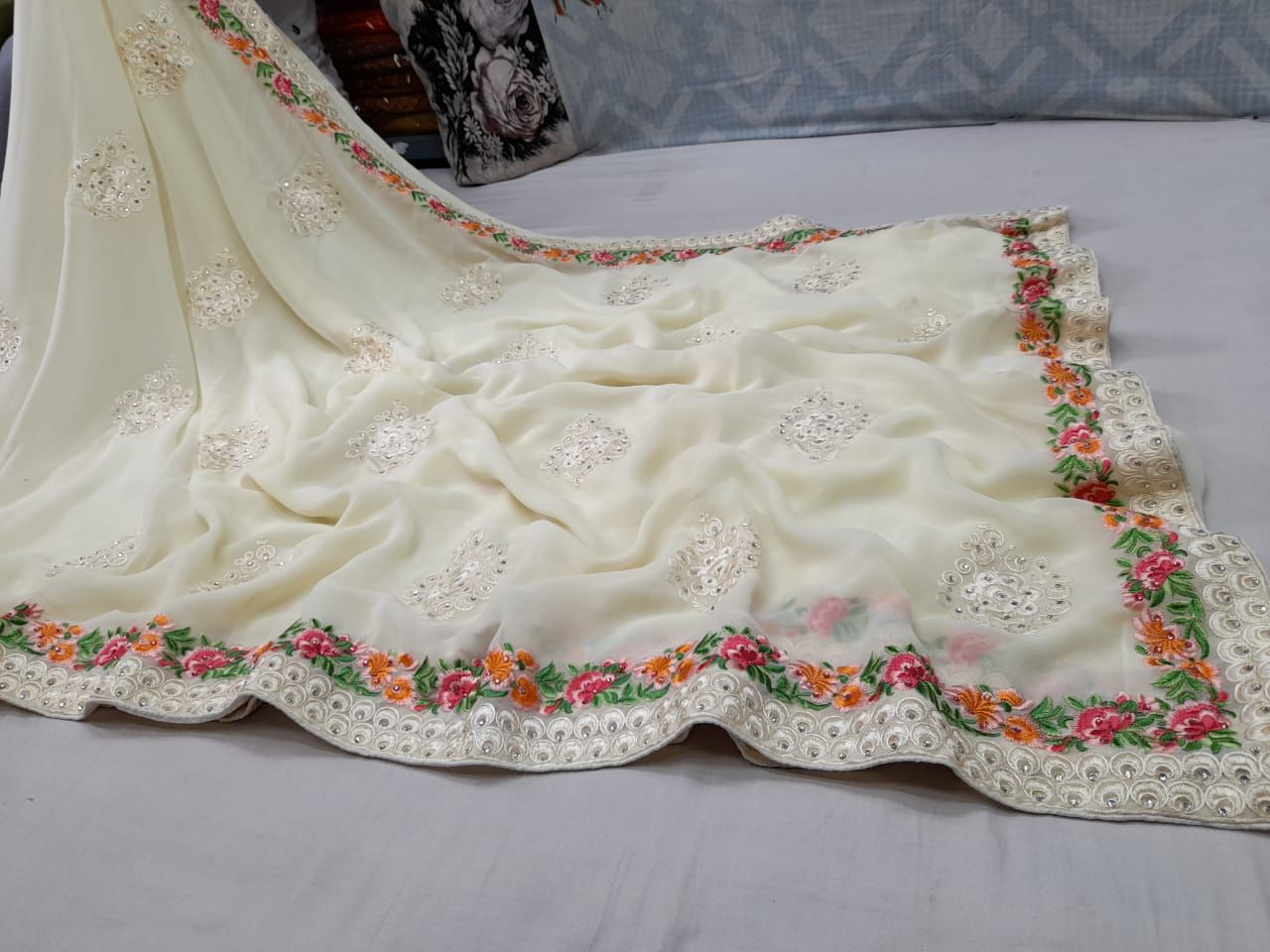Farzania gorgette saree