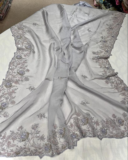 Alicia organza embroidered saree