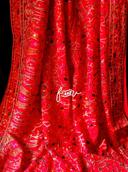 Paisley Kashmiri traditional saree