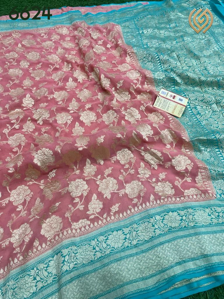 Lonasa handloom gorgette saree