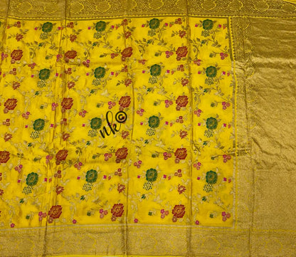 Silky Banarasi Meenakari saree