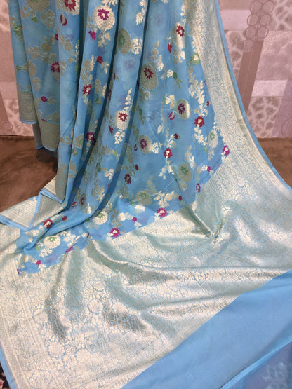 Tilfi Meena khaddi gorgette saree