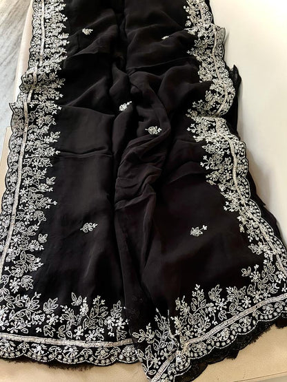 Yashsavi gorgette Indian saree