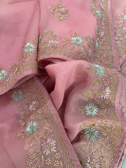Ramisha organza wedding saree