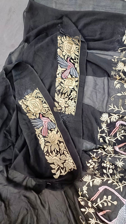 Vania gorgette saree Parsi saree Parsi Gara saree