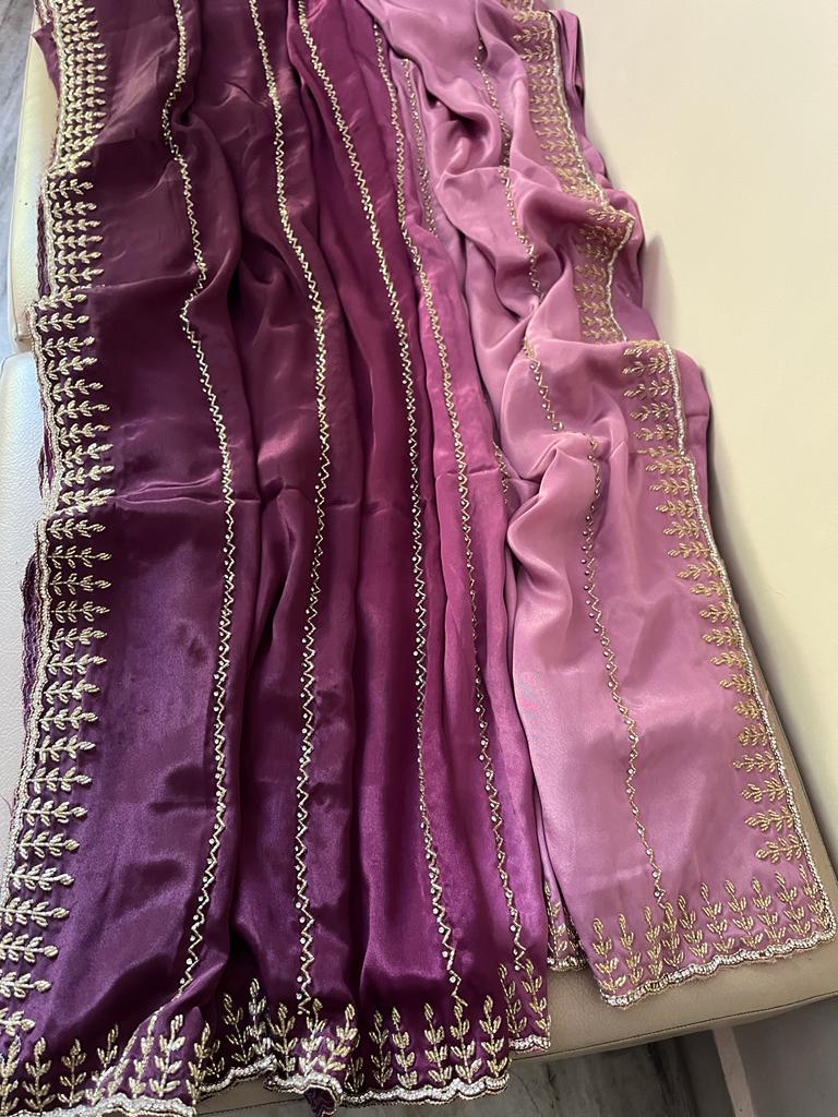 Naveli crepe kat Dana saree