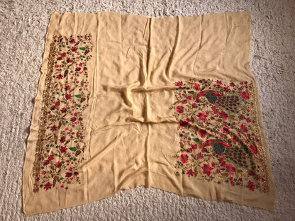 Yazmin chiffon inspired peacock saree