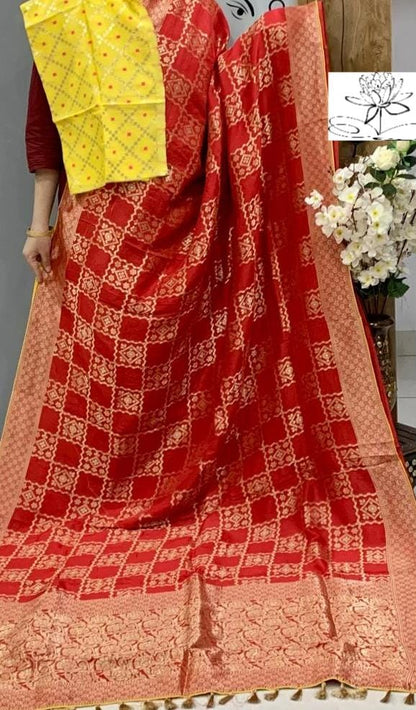 Dolika banarsi moonga saree