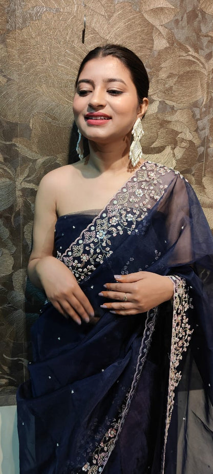 Nainika organza saree