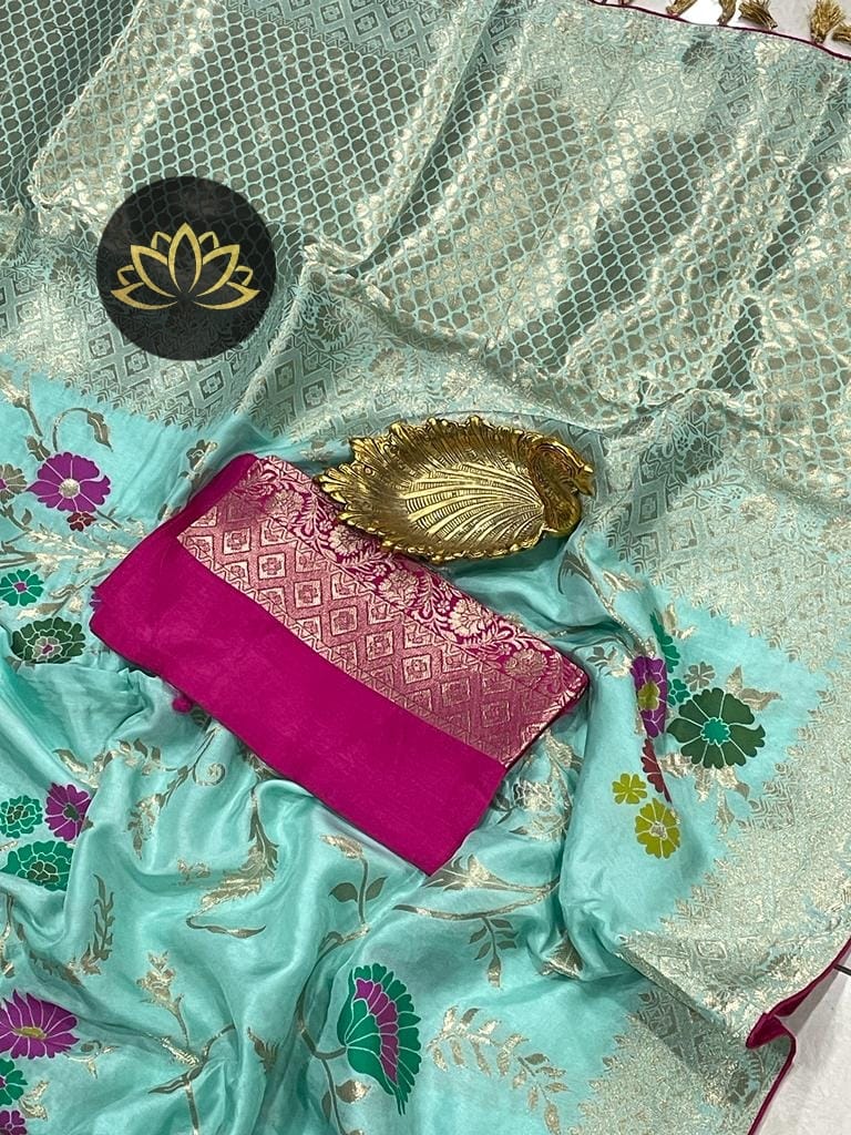 Mavika Moonga banarsi saree