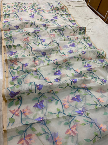 Lalita muslin jamdani saree