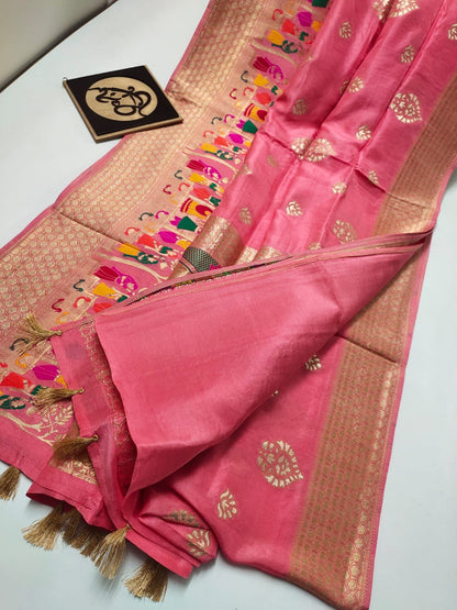 Traditional Indian moonga saree