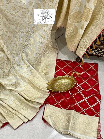 Arvika Moonga banarsi saree