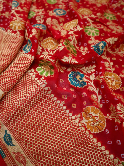 Durgesh khaddi Meenakari saree