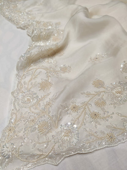 Alicia organza embroidered saree