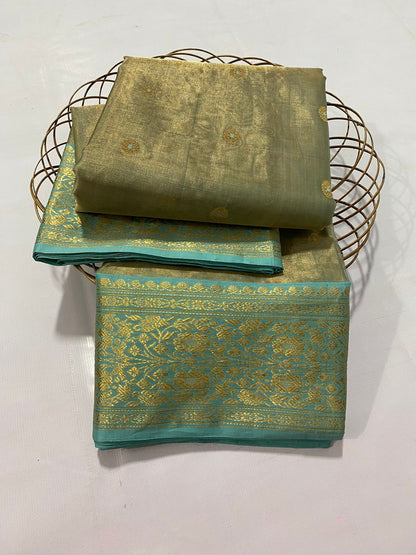 Boudi tissue Chanderi saree