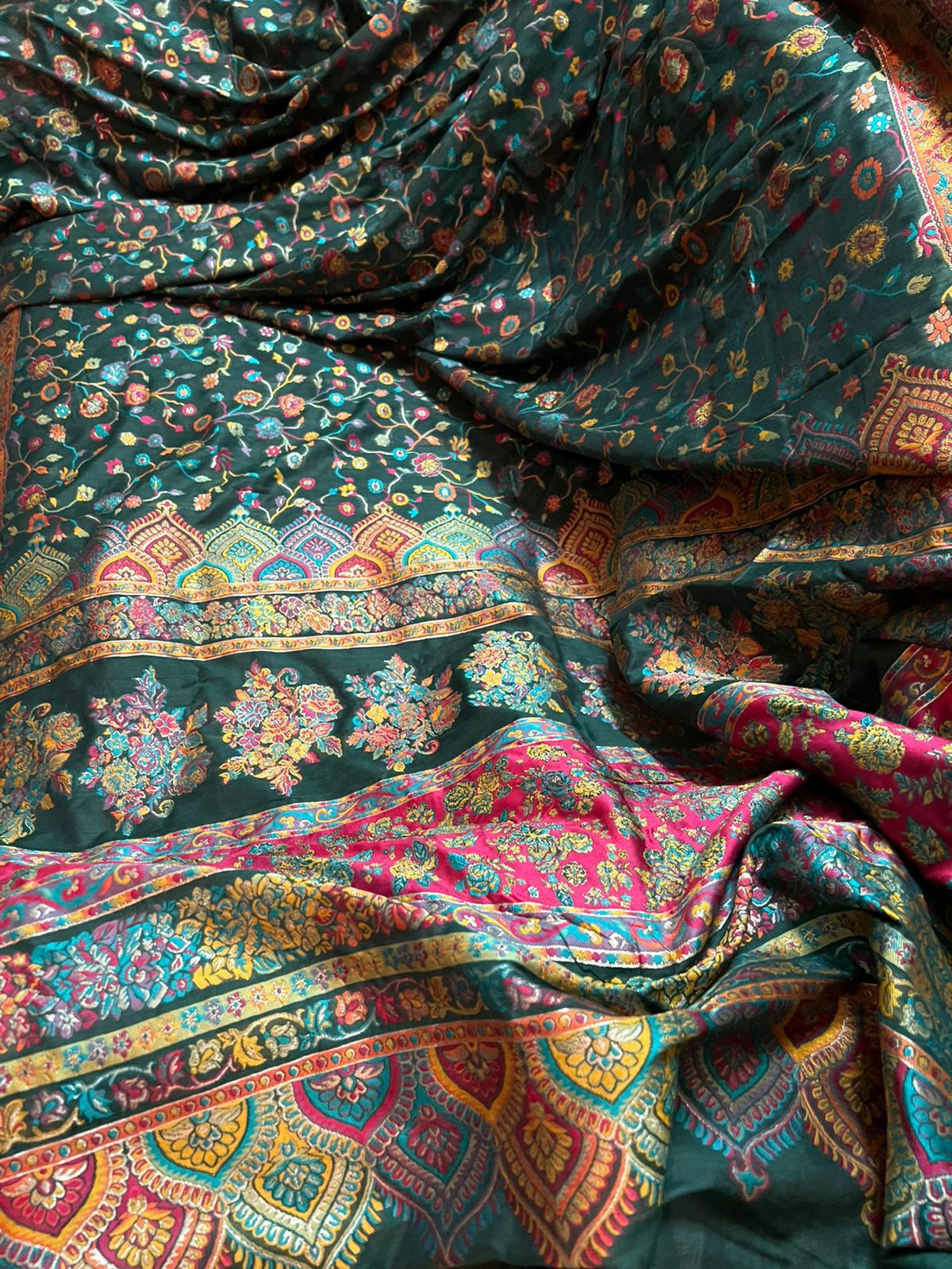 Emerald Kani inspired saree