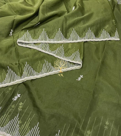 Organza flowy saree