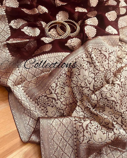 Almaira banarsi zari saree