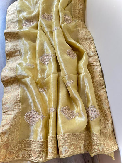 Kalki inspired tissue organza saree