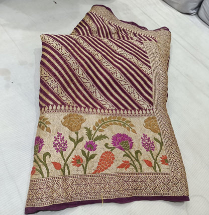 Maheera gorgette banarsi saree