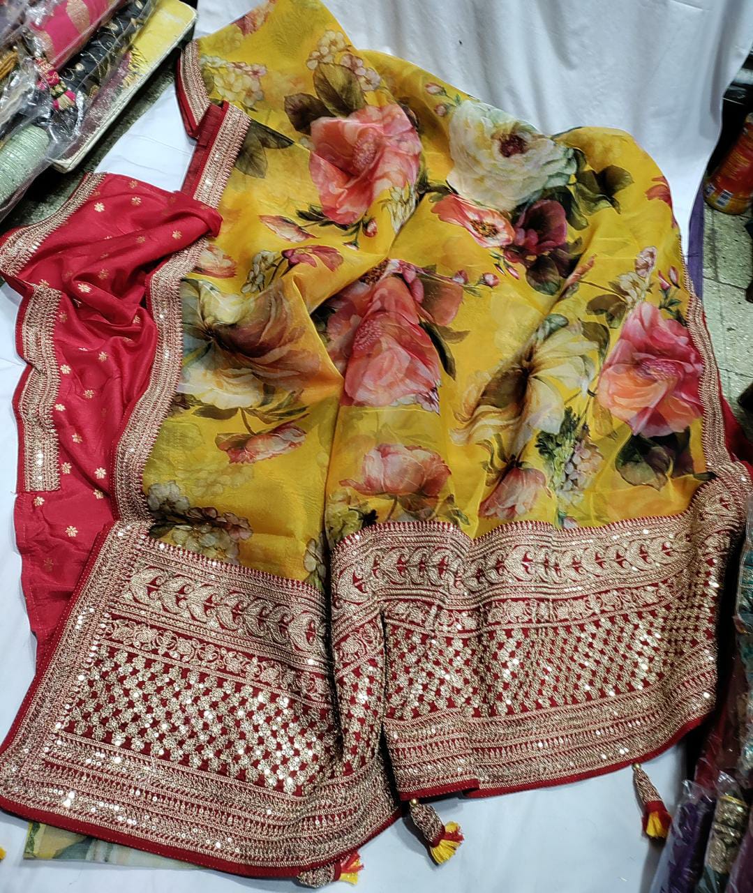 Digital floral printed sares